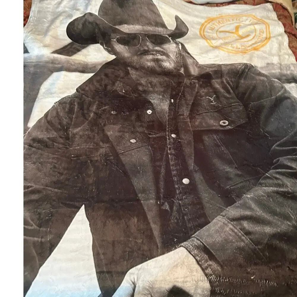 Yellowstone Rip Soft Fleece Silk-Touch Blanket Throw 50x60 Cole Hauser NWT